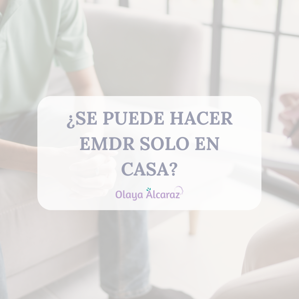 Persona haciendo emdr solo en casa